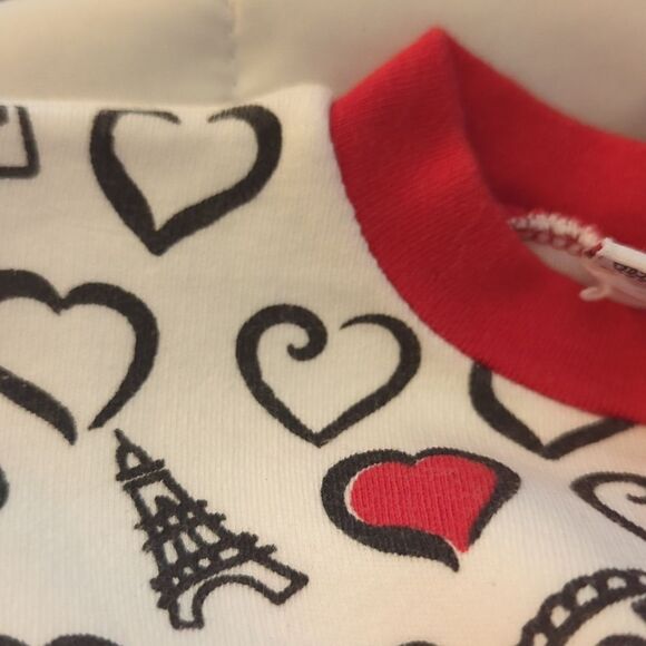 Paris Street Art infant cotton romper all over print 6-12 months - Picture 4 of 5